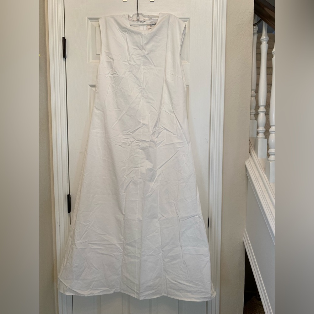 NWOT DISSH Maggie white cotton midi dress